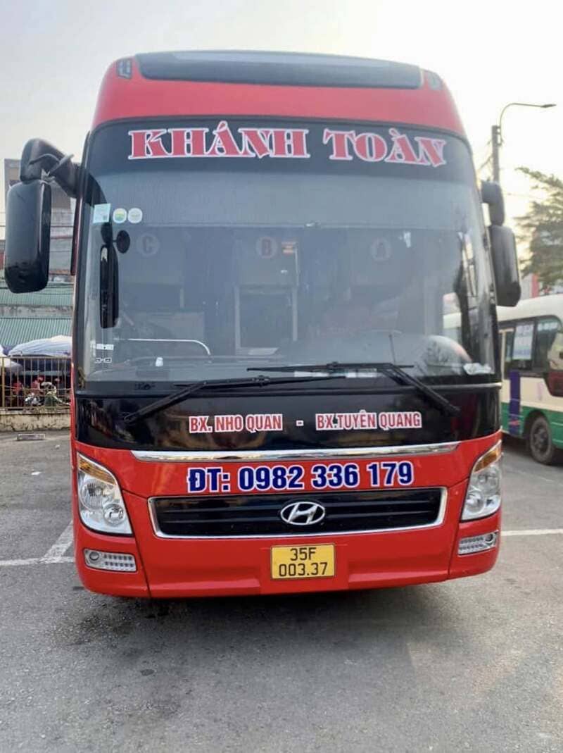 Nhà xe Khánh Toàn Nho Quan Ninh Bình Tuyên Quang Hà Nội Phú Thọ
