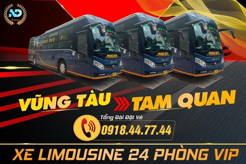Nhà xe Ngọc Duy Vũng Tàu Bình Định Đề Gi Tam Quan Bồng Sơn