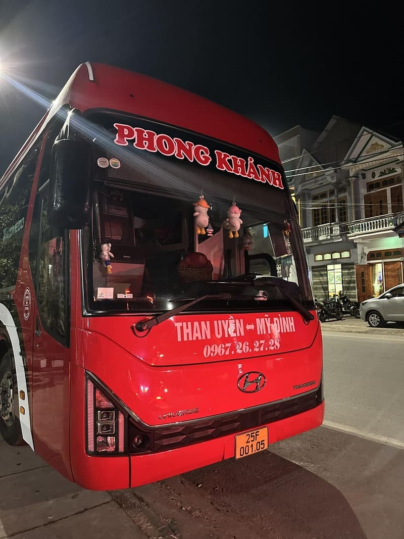 Nhà xe Phong Khánh Than Uyên Lai Châu Mỹ Đình Hà Nội
