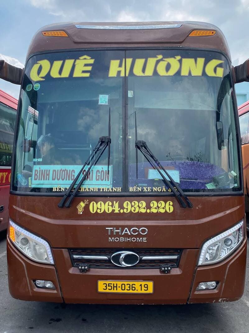 Nhà xe Quê Hương Ninh Bình Sài Gòn chạy tuyến QL1A QL14