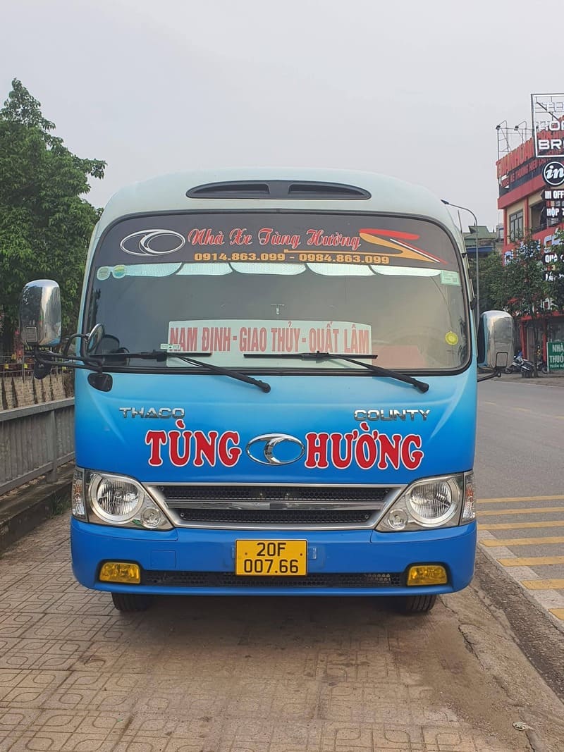 Nhà xe Tùng Hường Thái Nguyên Nam Định Giao Thủy Quất Lâm