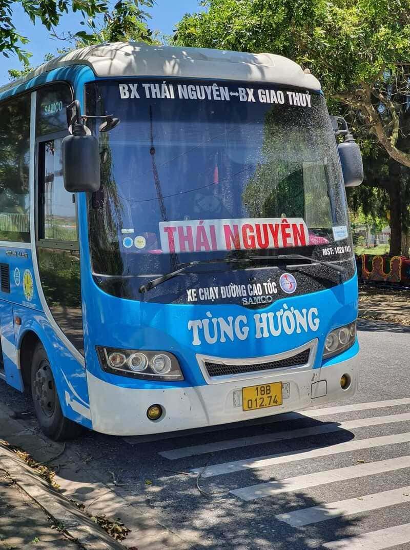 Nhà xe Tùng Hường Thái Nguyên Nam Định Giao Thủy Quất Lâm