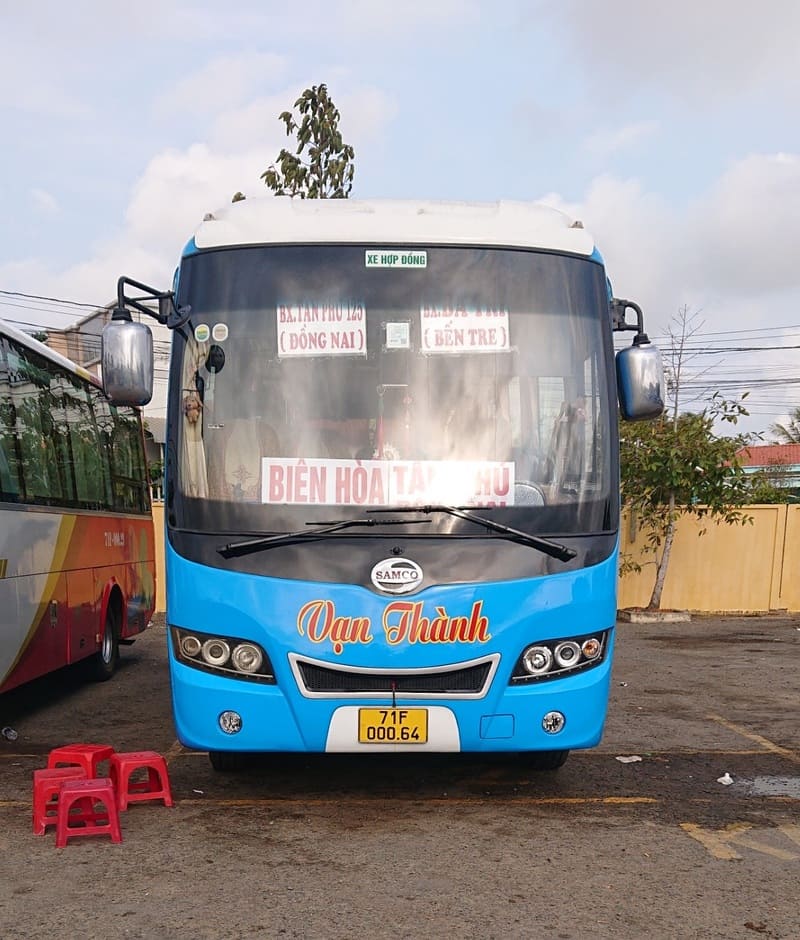 Nhà xe Vạn Thành Ba Tri Giồng Trôm Bến Tre Bình Dương Bàu Bàng