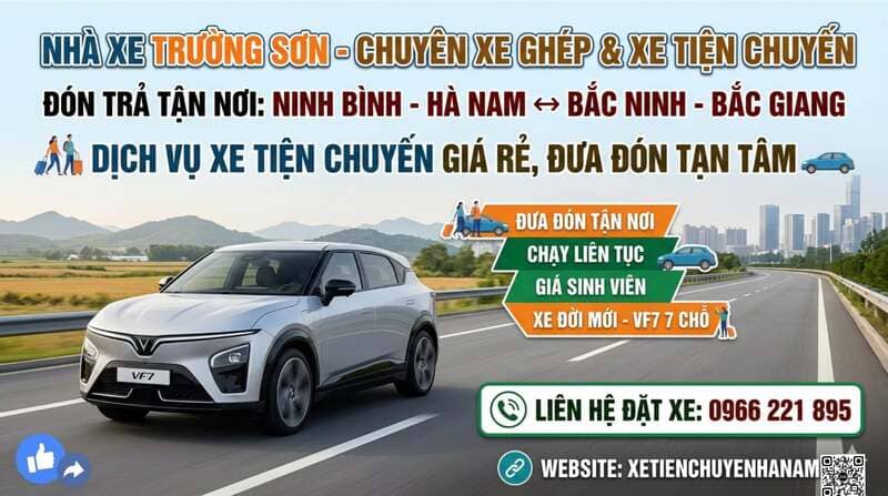 Nhà xe Trường Sơn Hà Nam: Lịch trình & số điện thoại đặt xe ghép