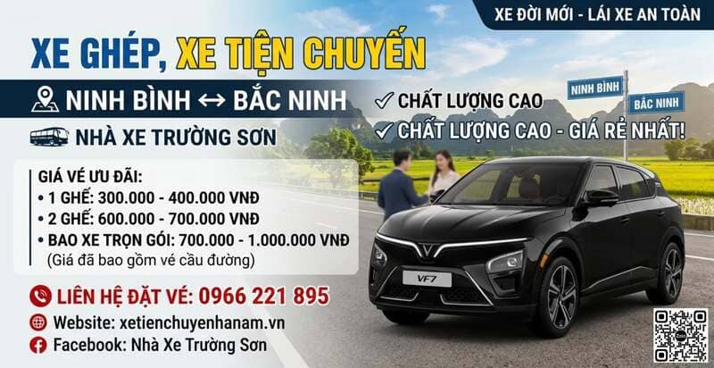 Nhà xe Trường Sơn Hà Nam: Lịch trình & số điện thoại đặt xe ghép
